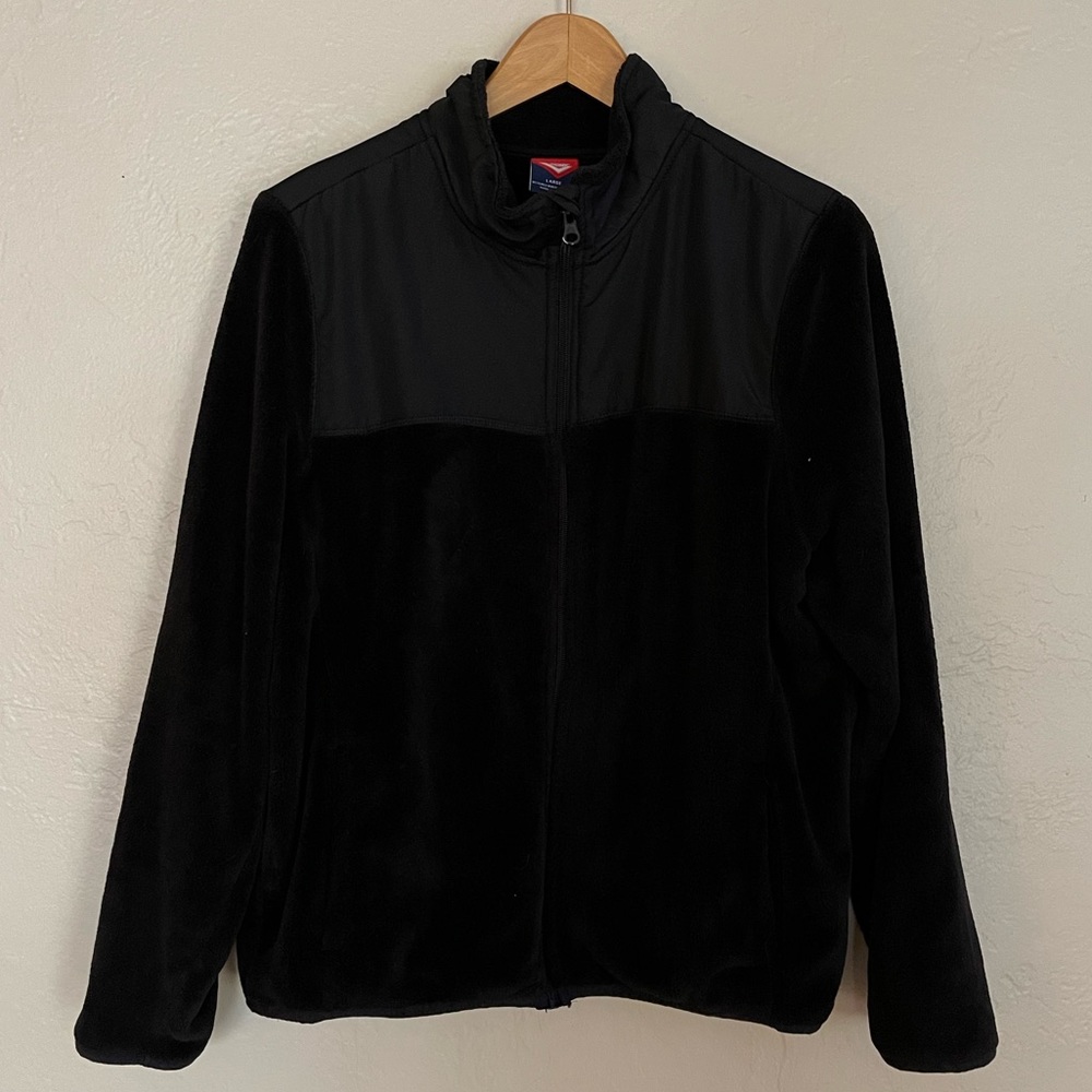 PONY Retro Fleece Jacket, Black, Size Large